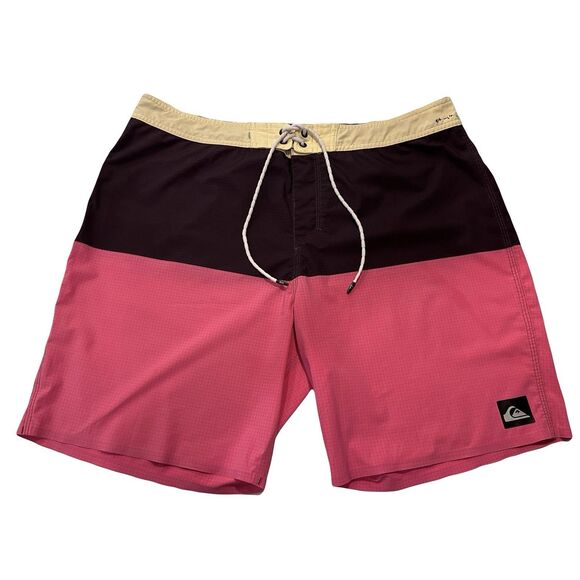 Quiksilver Dryflight Board Shorts Surf Swim Bike Skate Sz 36 Highlite - Picture 1 of 13